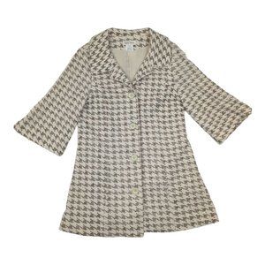 Stefan Houndstooth Lady Noiz Coat with Collar Size Medium
